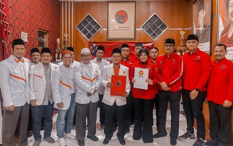 PKS dan PDI Perjuangan Klaten Resmi Berkoalisi di Pilkada Klaten 2024